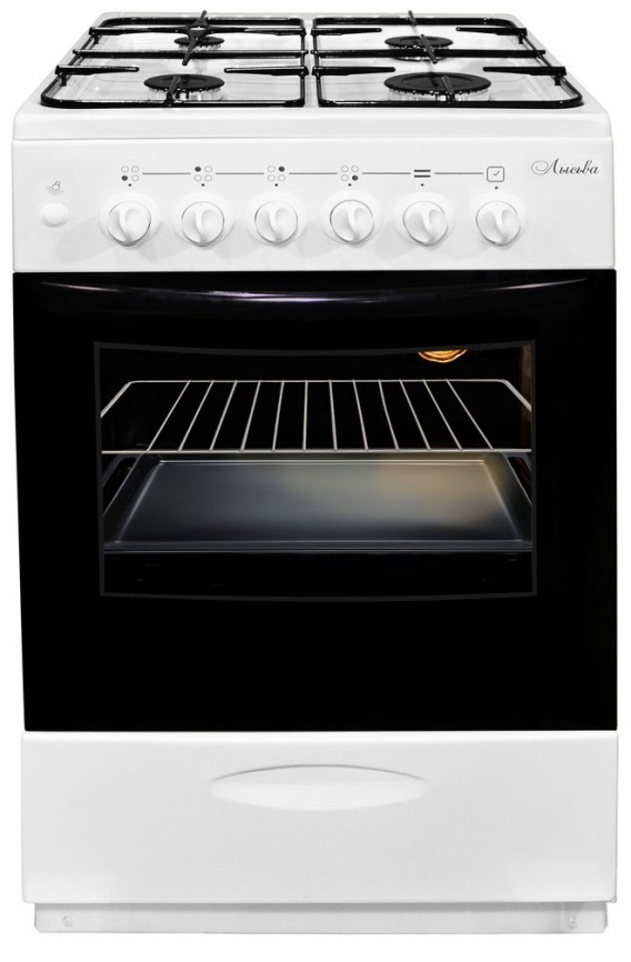 Газовая плита Лысьва ГП 40р0 МС-2у 50 см, 57 л, 4 конфорки, белый фото 1