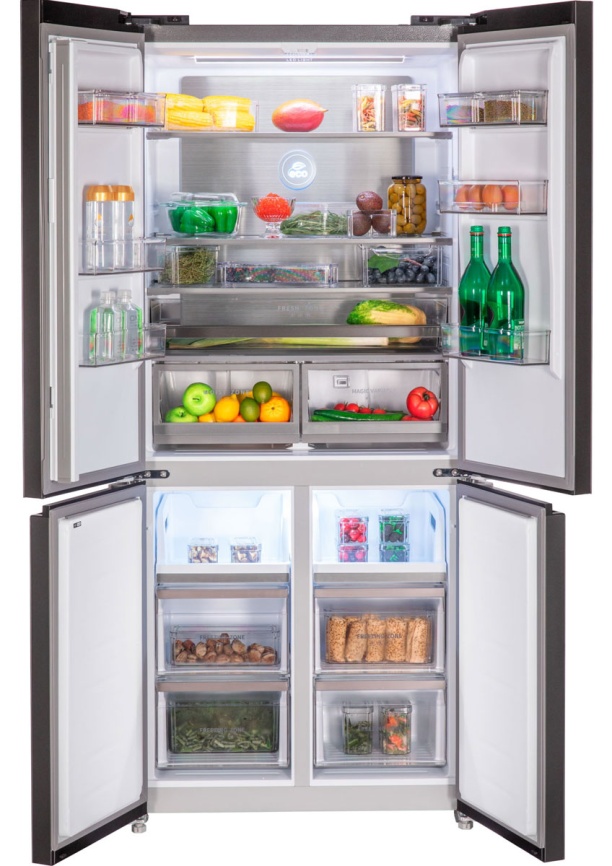 Многокамерный холодильник Hiberg RFQ-600DX NFGC inverter No frost, серый фото 2