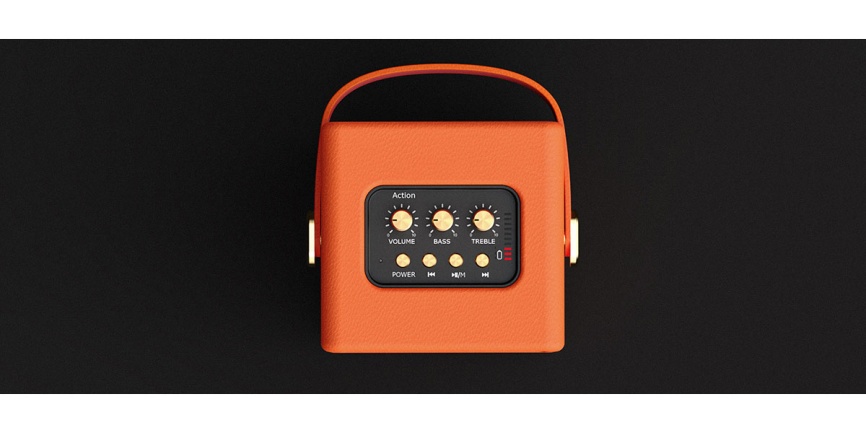 Портативная колонка Lonzuer Action, оранжевый фото 4