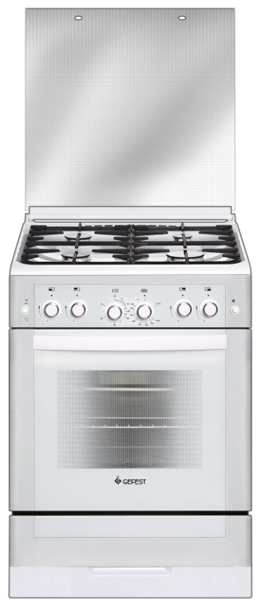 Газовая плита Gefest ПГ 6300-02 0040 60 см, 52 л, 4 конфорки, белый фото 1
