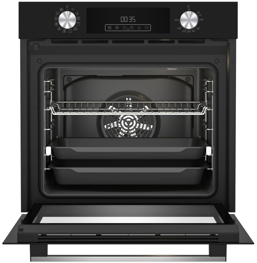 Электрический духовой шкаф Hotpoint HFE8 921 H BL 59 см, 72 л, гриль и конвекция, черный фото 3