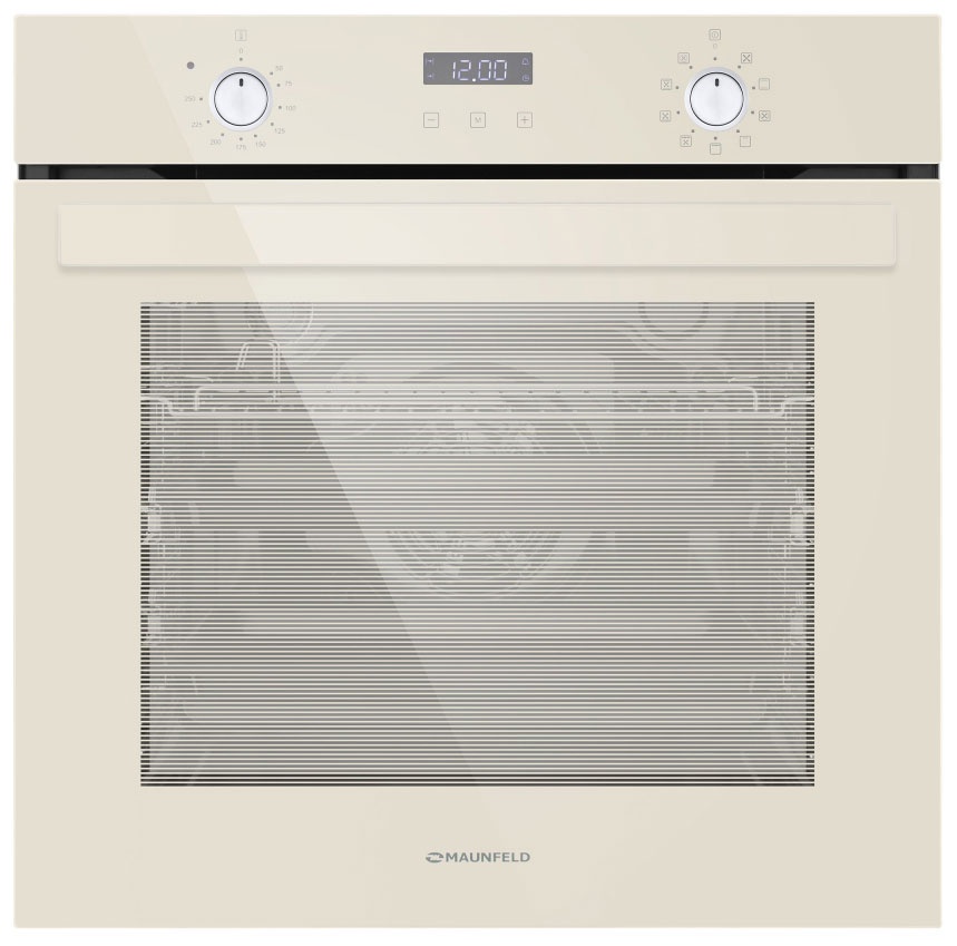 Электрический духовой шкаф Maunfeld EOEM.769 BG 59 см, 76 л гриль конвекция, слоновая кость фото 1