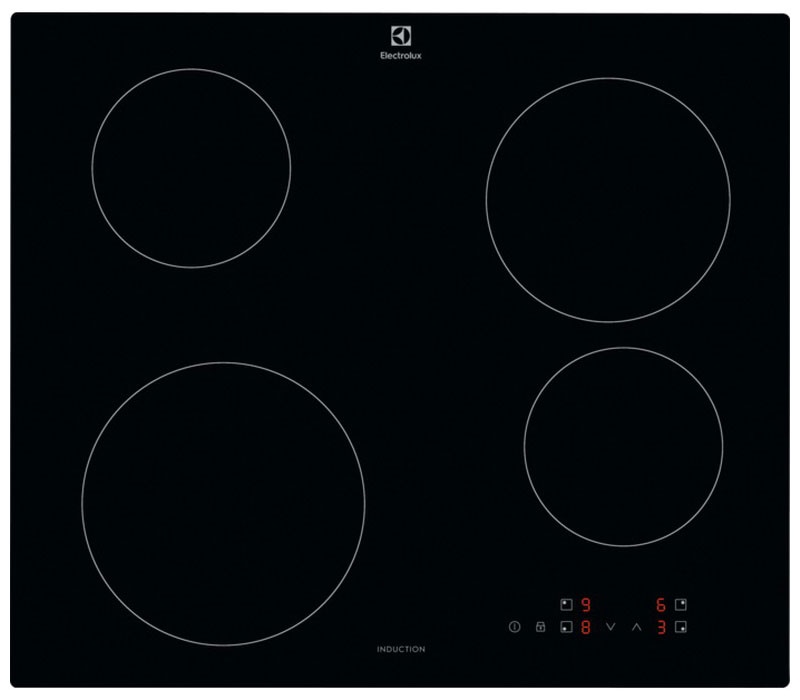 Электрическая варочная панель Electrolux EIB60420CK 59 см, 4 конфорки стеклокерамика, черный фото 1
