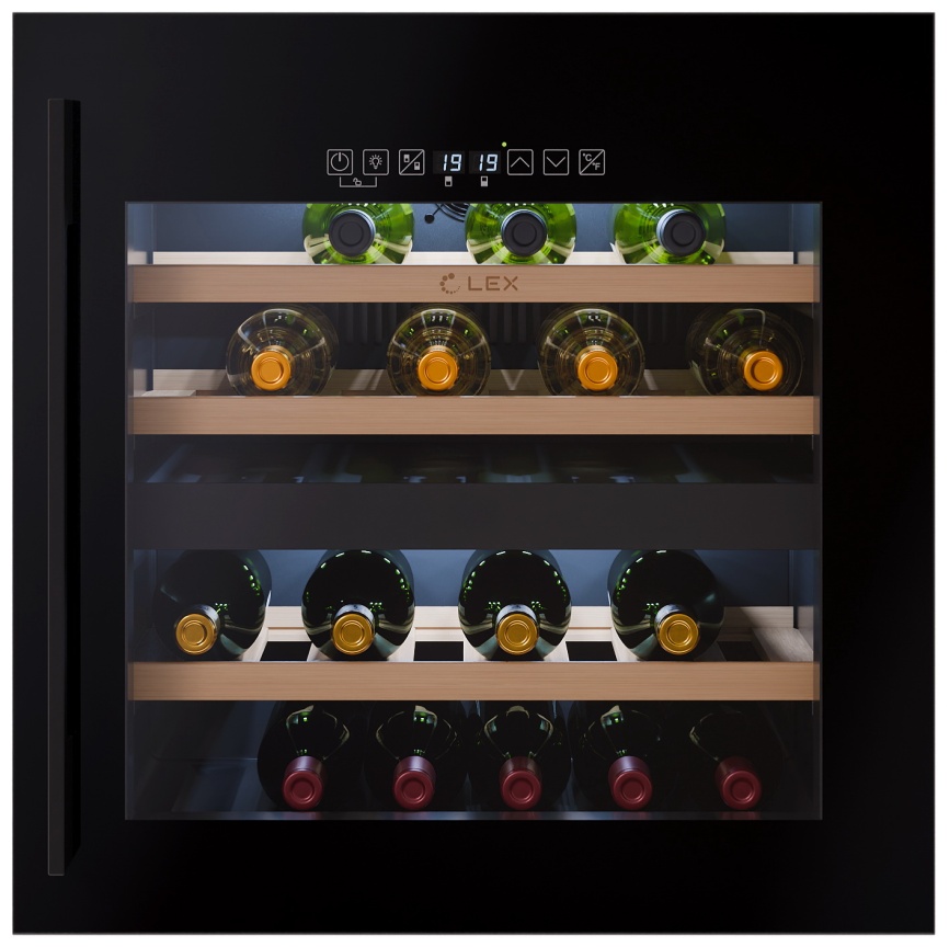 Встраиваемый винный шкаф LEX LWD6036BL dual zone S фото 1