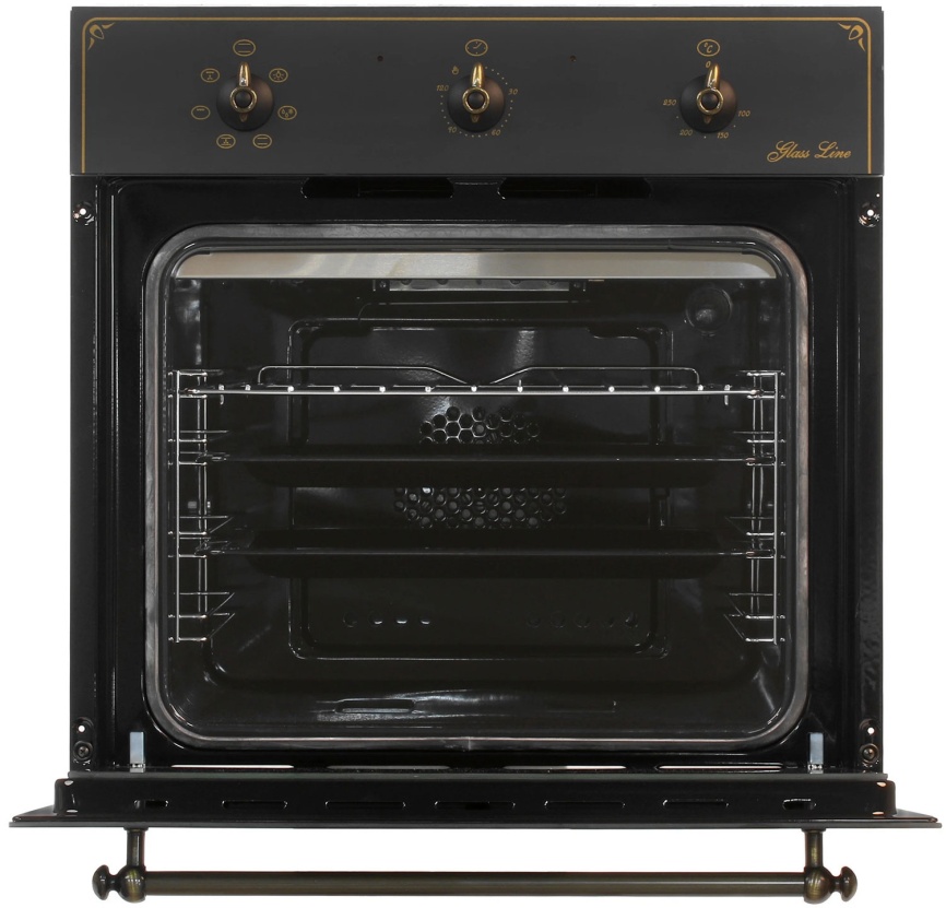 Электрический духовой шкаф De luxe 6006.03 эшв - 062 59 см, 58 л, гриль и конвекция, черный матовый фото 7