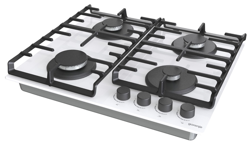 Газовая варочная панель Gorenje GT642AXW 60 см, 4 конфорки электроподжиг газконтроль, белый фото 3
