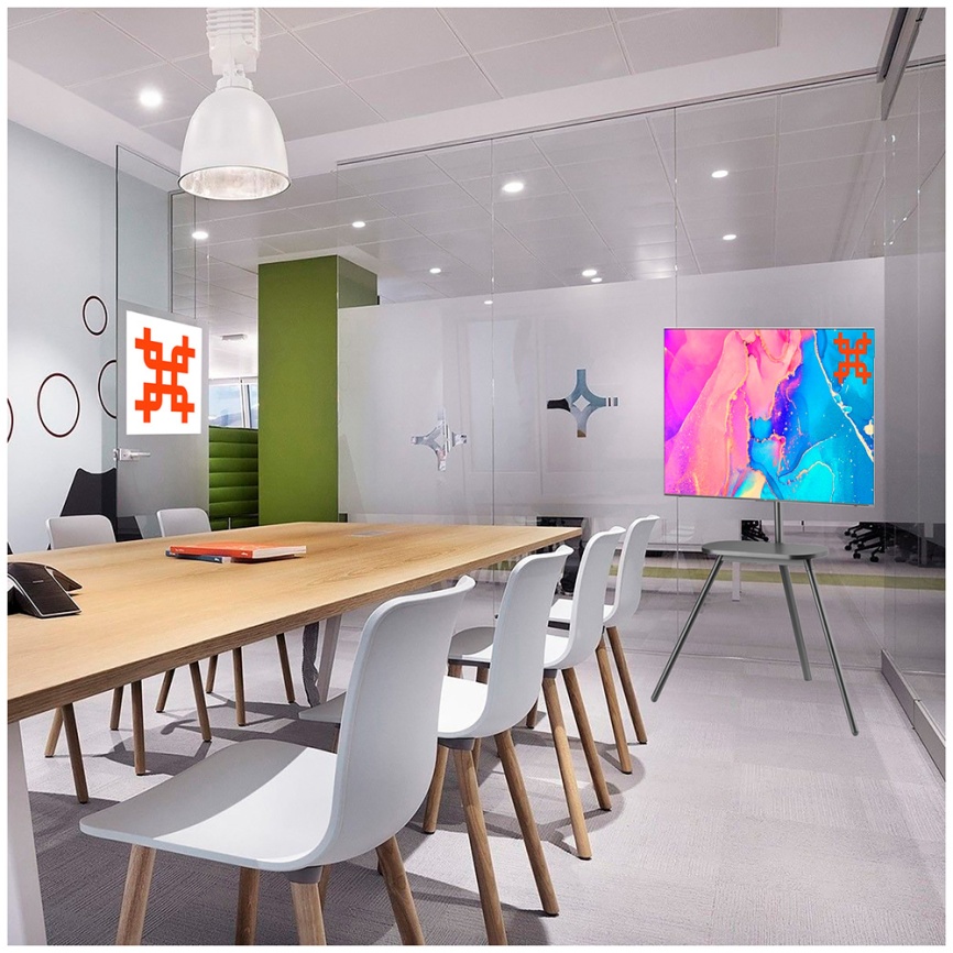 Стойка для телевизора мобильная, напольная UniTeki ST005NS с полкой, диагональ 37-65 дюйма фото 5