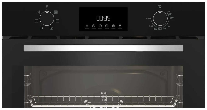 Электрический духовой шкаф Indesit IFE 3644 J BL 59 см, 72 л, гриль и конвекция, черный фото 3