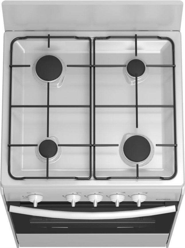 Газовая плита Darina S GM 441 001 W 50 см, 50 л, 4 конфорки, белый фото 4