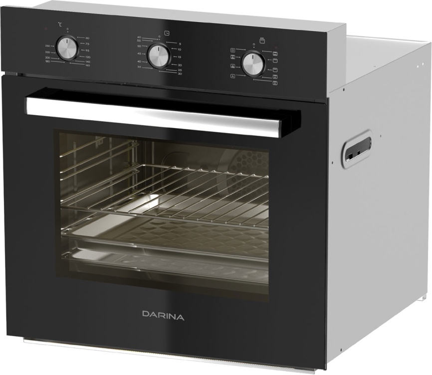 Электрический духовой шкаф Darina 1V5 BDE 112 707 B 59 см, 65 л, гриль и конвекция, черный фото 3