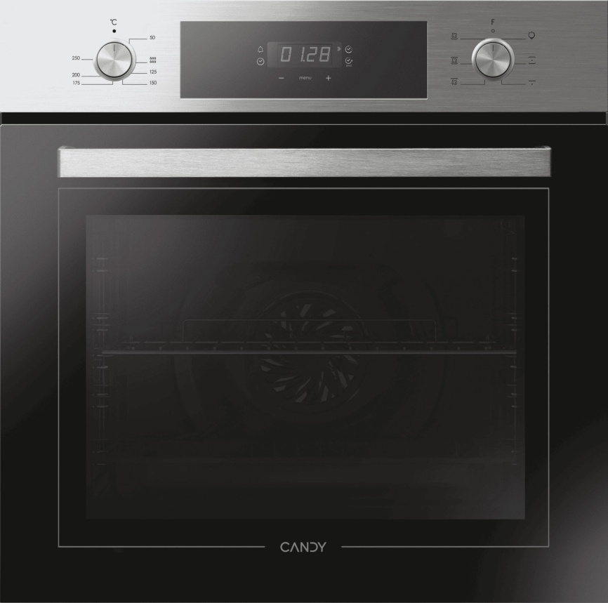 Электрический духовой шкаф Candy FCT615XLRU 59 см, 70 л гриль конвекция, серебристый фото 1