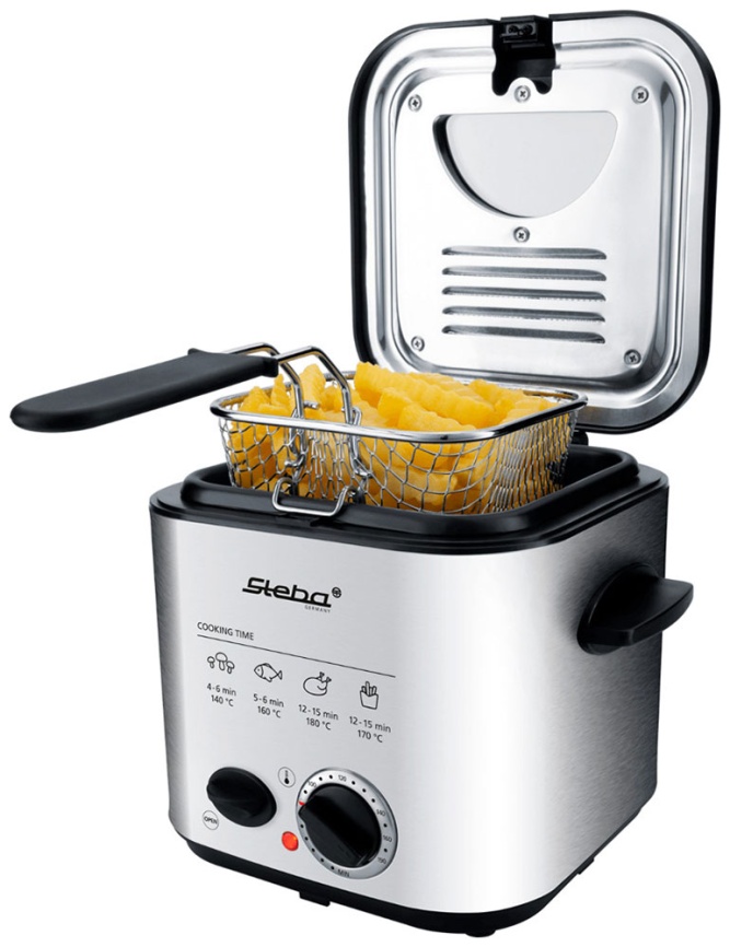 Фритюрница-фондю Steba DF 95, объем 1,2 л, 840 Вт, нержавеющая сталь фото 5