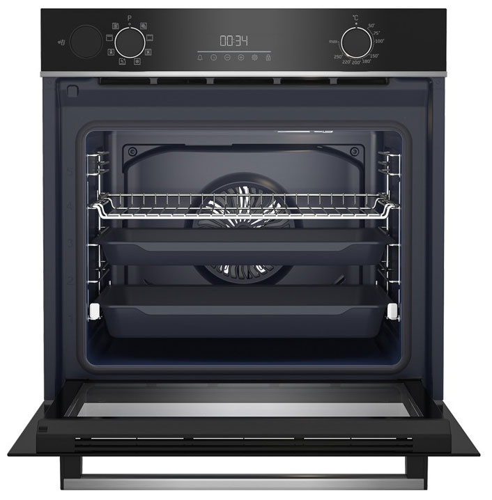 Электрический духовой шкаф Beko BBIS13300XMSE 59 см, 71 л, гриль и конвекция, черный фото 3