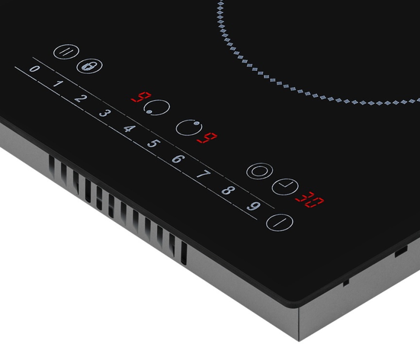 Электрическая варочная панель Maunfeld EVCE292SDPBK 29 см, 2 конфорки стеклокерамика, черный фото 4