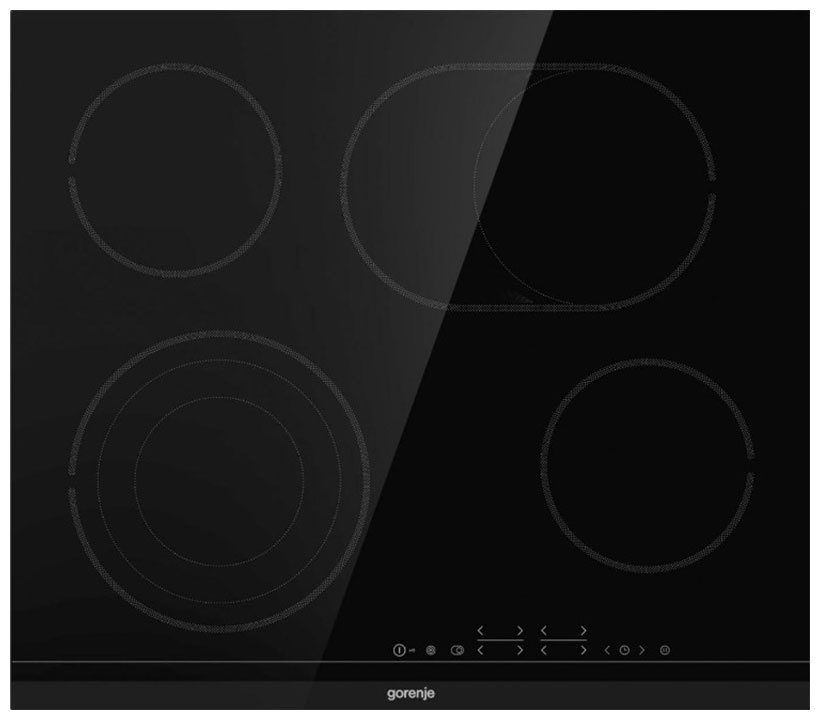 Электрическая варочная панель Gorenje ECT646BSCE 60 см, 4 конфорки стеклокерамика, черный фото 1
