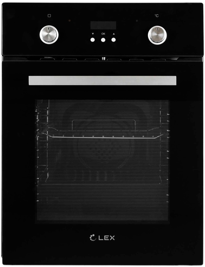 Электрический духовой шкаф LEX EDP 4571 BL 45 см, 55 л, гриль и конвекция, черный фото 1