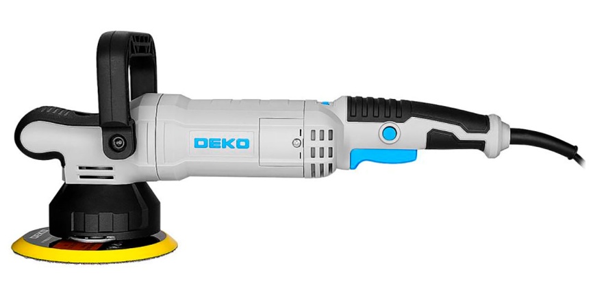 Шлифмашина полировальная орбитальная сетевая Deko P1700-D PRO, 150 мм, 1700 Вт, черно-синий фото 2