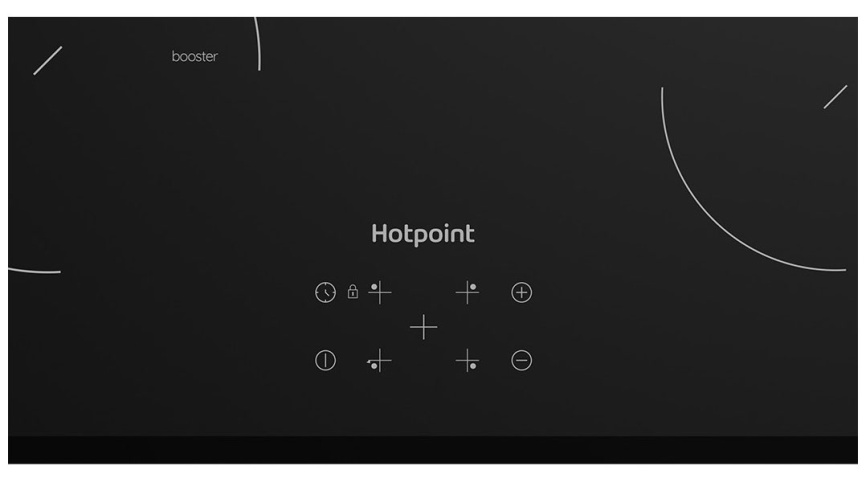 Электрическая варочная панель Hotpoint HQ 1460S BF 58 см, 4 конфорки стеклокерамика, черный фото 2