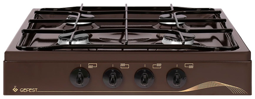 Настольная плита Gefest 900-03 К17 50 см, 4 конфорки, коричневый фото 1