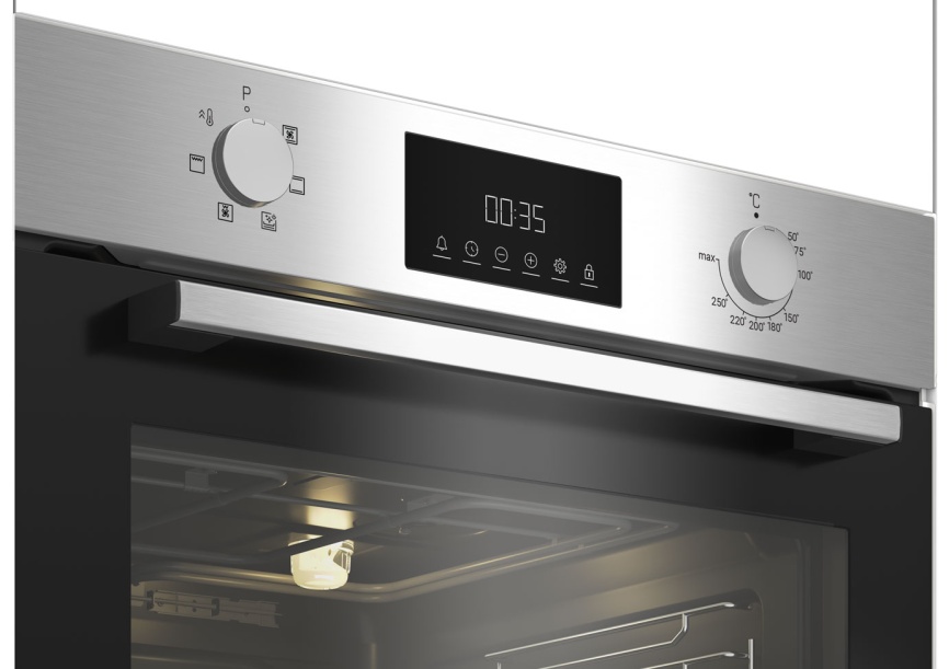 Электрический духовой шкаф Indesit IBFTE 3644 IX 59 см, 72 л гриль конвекция, серебристый фото 2