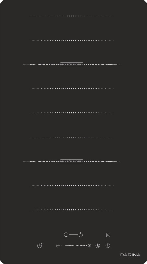 Электрическая варочная панель Darina 6P9 EI528 B 29 см, 2 конфорки стеклокерамика, черный фото 2