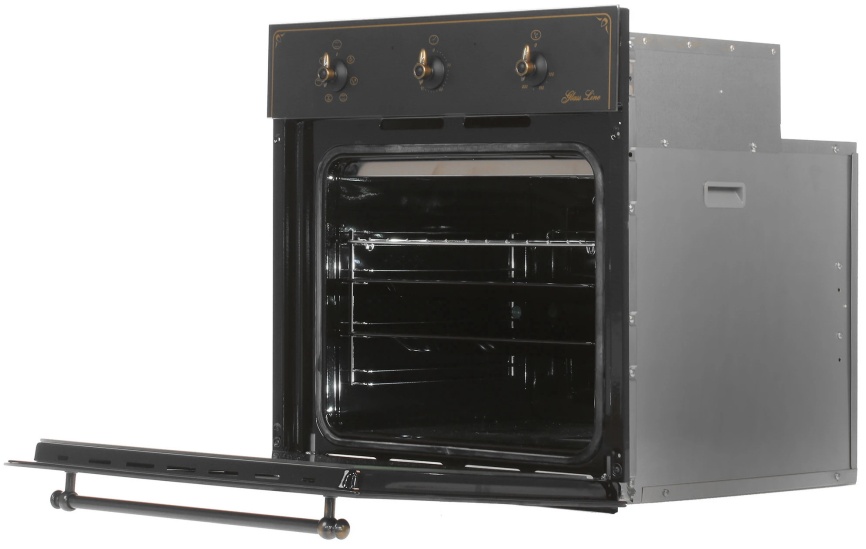 Электрический духовой шкаф De luxe 6006.03 эшв - 062 59 см, 58 л, гриль и конвекция, черный матовый фото 5