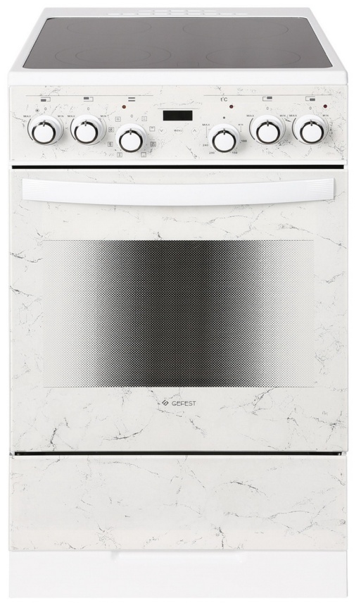 Электроплита Gefest 5560-03 0042 50 см, 55 л, 4 конфорки, белый фото 1