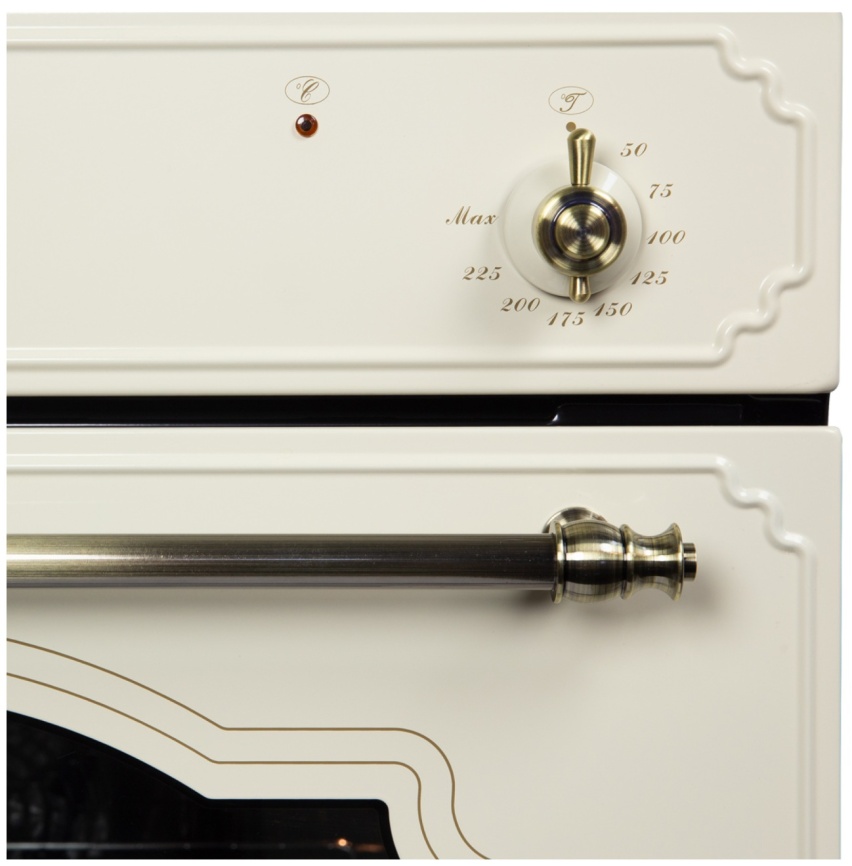 Электрический духовой шкаф Zigmund & Shtain E 134 X 60 см, 67 л гриль конвекция, бежевый фото 4