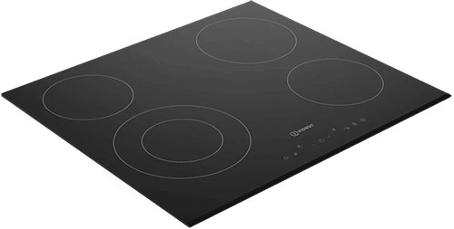 Электрическая варочная панель Indesit IRT 260 B 58 см, 4 конфорки закаленное стекло, черный фото 2