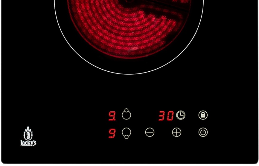 Электрическая варочная панель Jacky's JH MB33 29 см, 2 конфорки стеклокерамика, черный фото 2