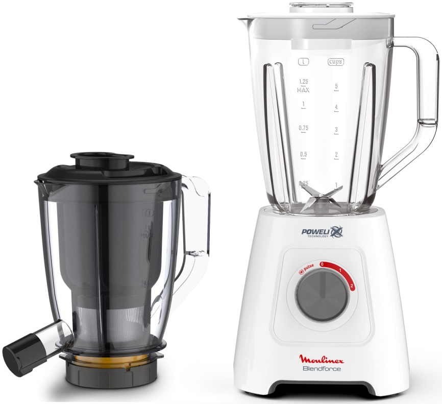 Блендер стационарный Moulinex Blendforce 2 LM42Q110, белый/серый фото 10