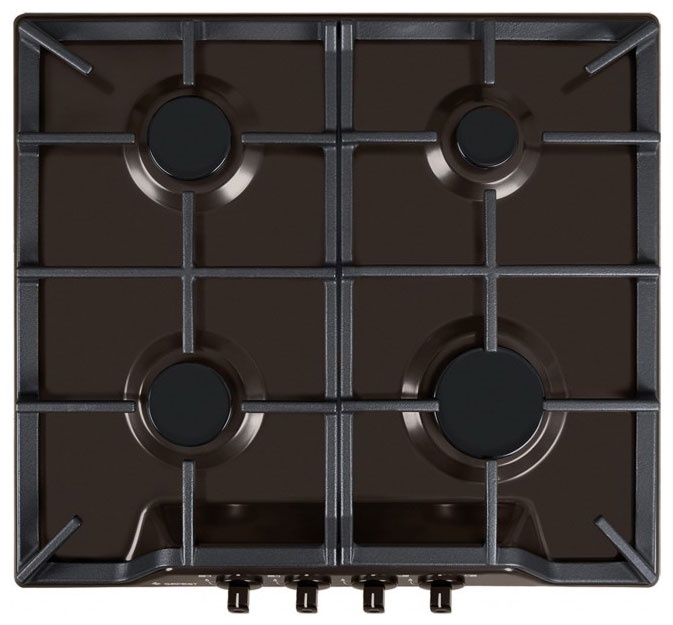 Газовая варочная панель Gefest ПВГ 1212 К7 59 см, 4 конфорки электроподжиг газконтроль, коричневый фото 1