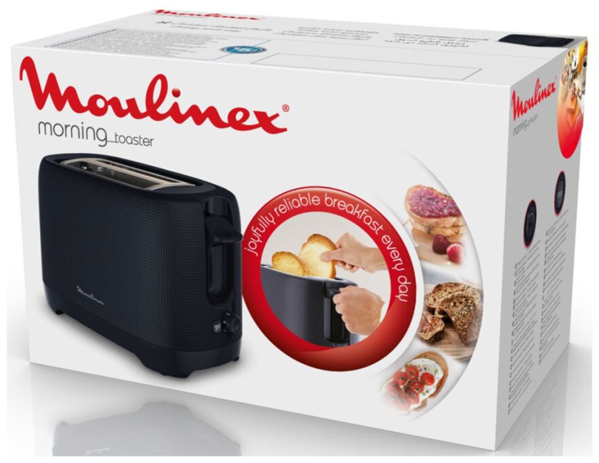 Тостер Moulinex Morning LT2M0810, черный фото 12