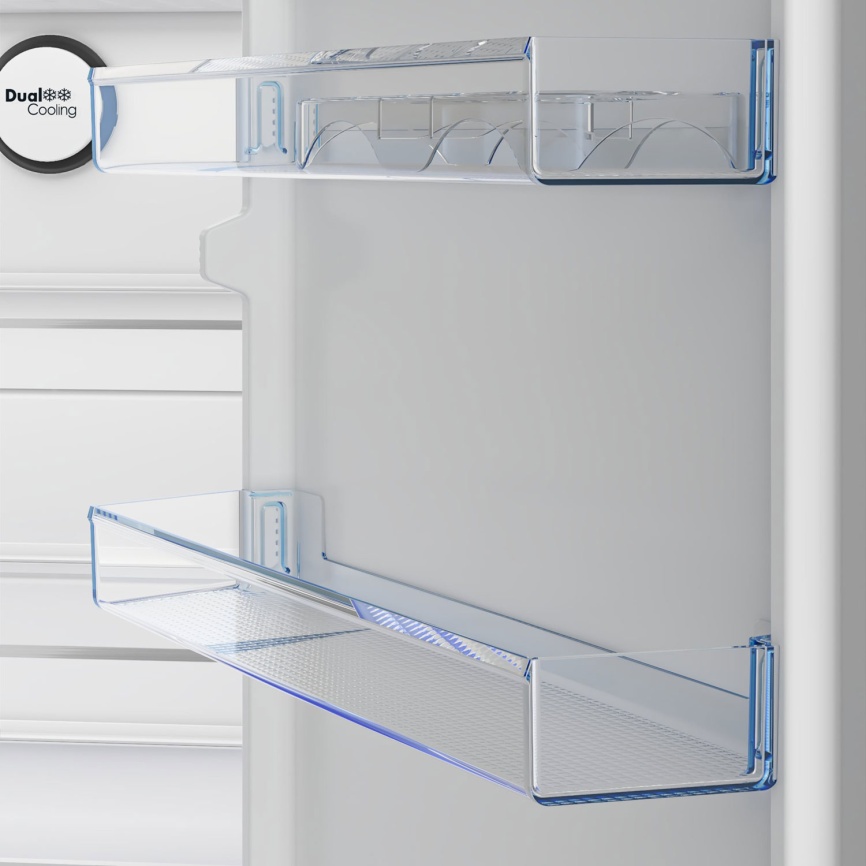 Двухкамерный холодильник Beko B1RCNK362G, система No Frost, режим отпуск, серый фото 9