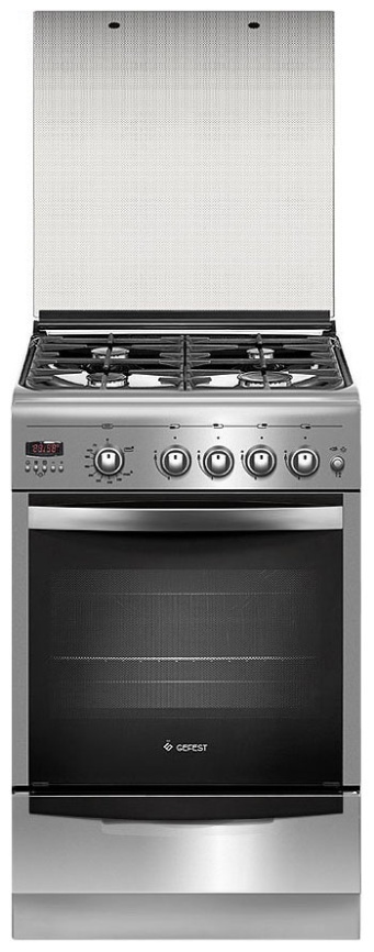 Газовая плита Gefest ПГ 5100-04 0004 50 см, 52 л, 4 конфорки, серебристый фото 1