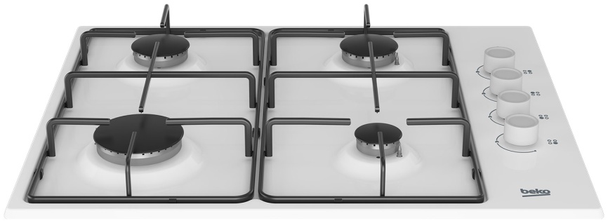 Газовая варочная панель Beko HIGG 64123 SW 61 см, 4 конфорки электроподжиг газконтроль, белый фото 3