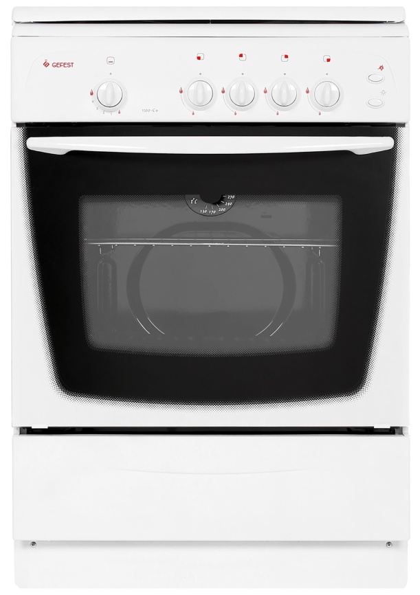 Газовая плита Gefest Брест 1200 C6 60 см, 63 л, 4 конфорки, белый фото 1