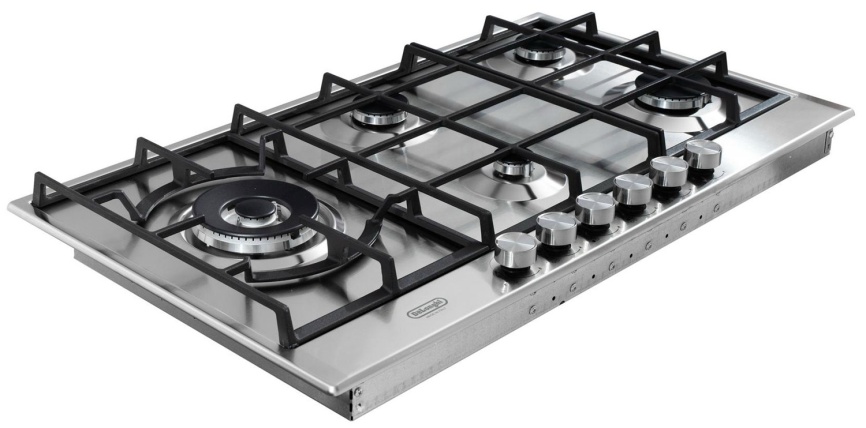 Газовая варочная панель De’Longhi NSL 590D X RUS 90 см, 5 конфорок электроподжиг газконтроль, серебристый фото 5