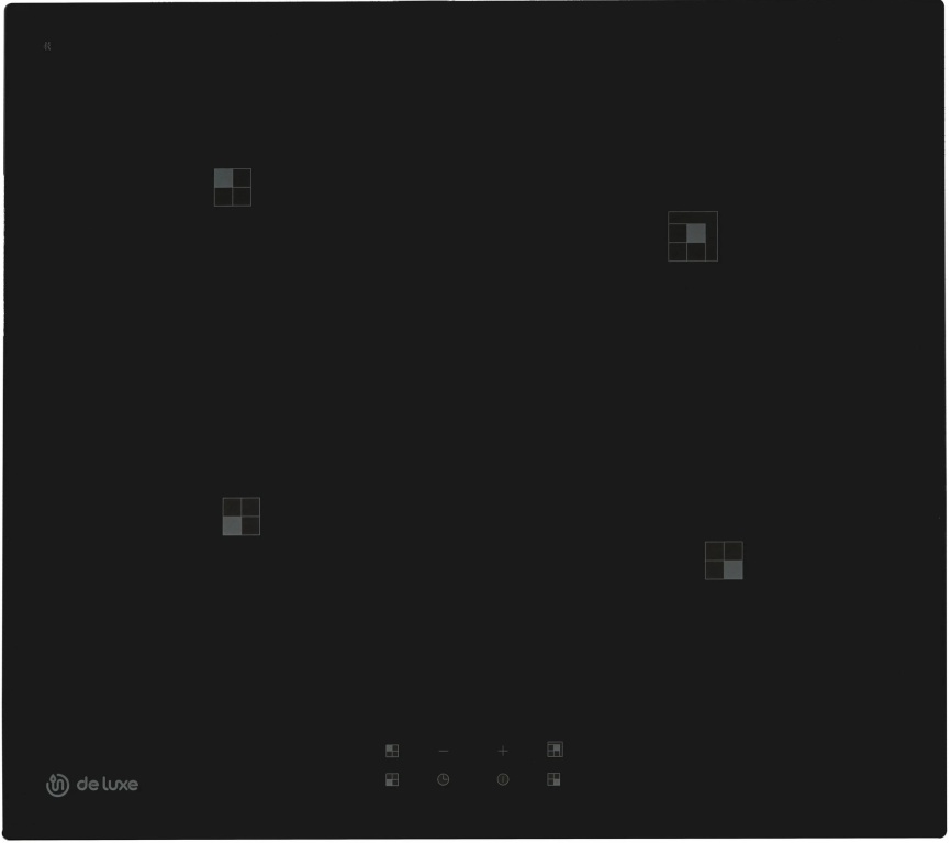 Электрическая варочная панель De luxe 595204.03эвс 59 см, 4 конфорки стеклокерамика, черный фото 1