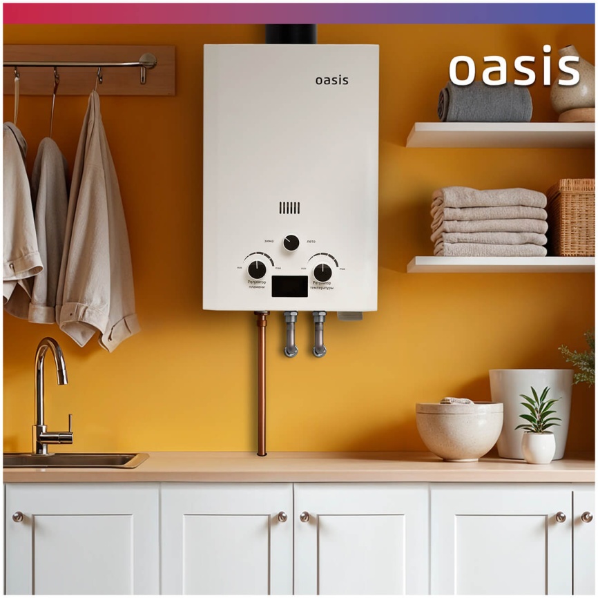 Газовый водонагреватель Oasis OR-24 W белый фото 7