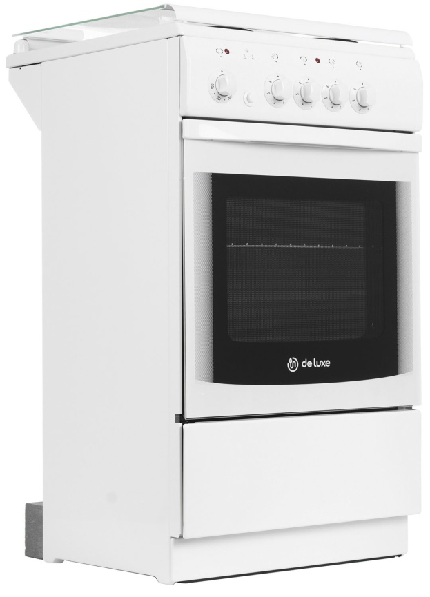 Электроплита De luxe 5004.13э кр 50 см, 4 конфорки, белый фото 2