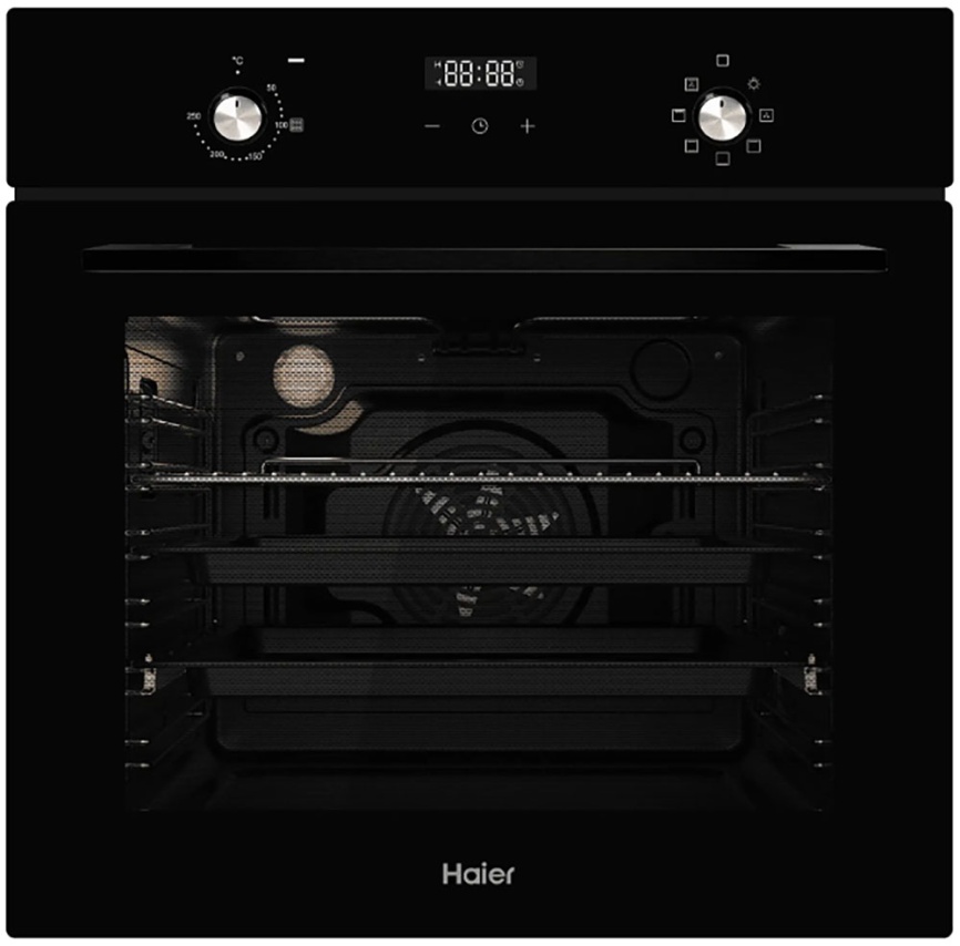 Электрический духовой шкаф Haier HOX-P06HGB 59 см, 76 л, гриль и конвекция, черный фото 1