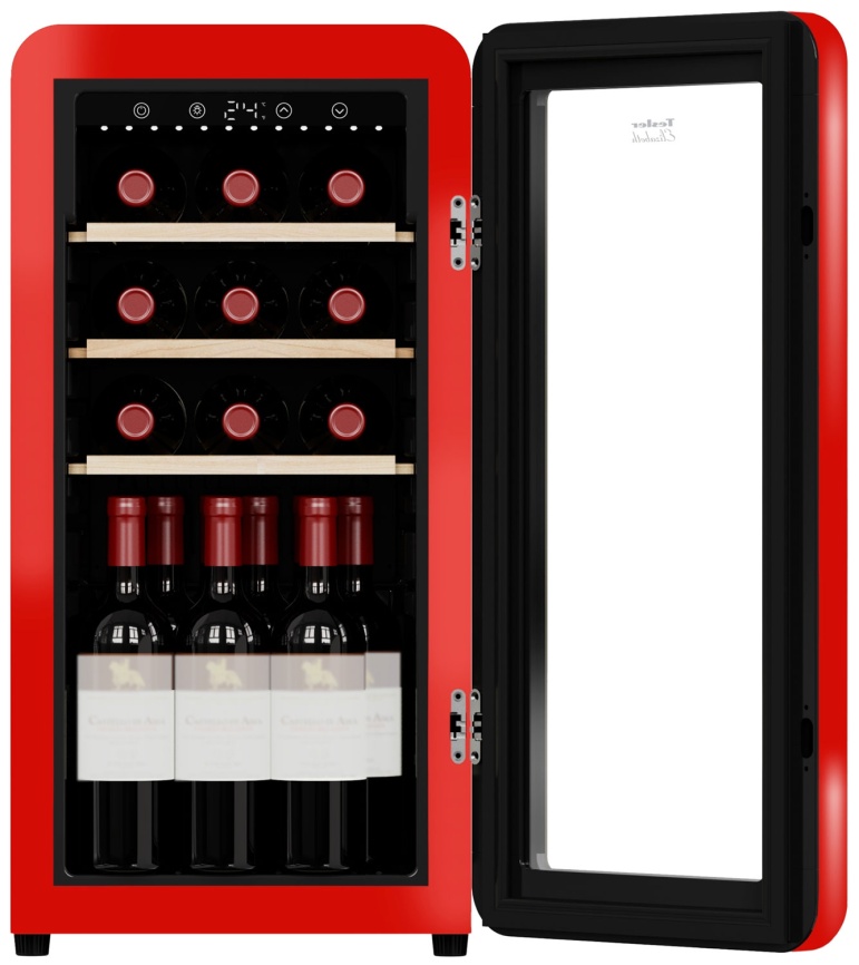 Винный шкаф Tesler CWC-188 RUBY RED фото 3