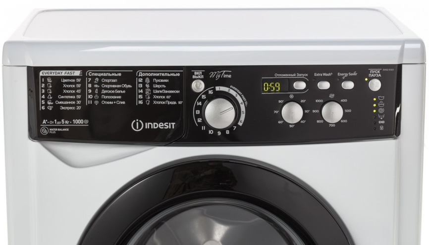 Стиральная машина Indesit EWSD 51031 BK CIS 5 кг, белый фото 4
