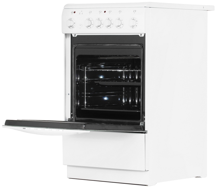 Электроплита De luxe 506004.03 эс 50 см, 4 конфорки, белый фото 7