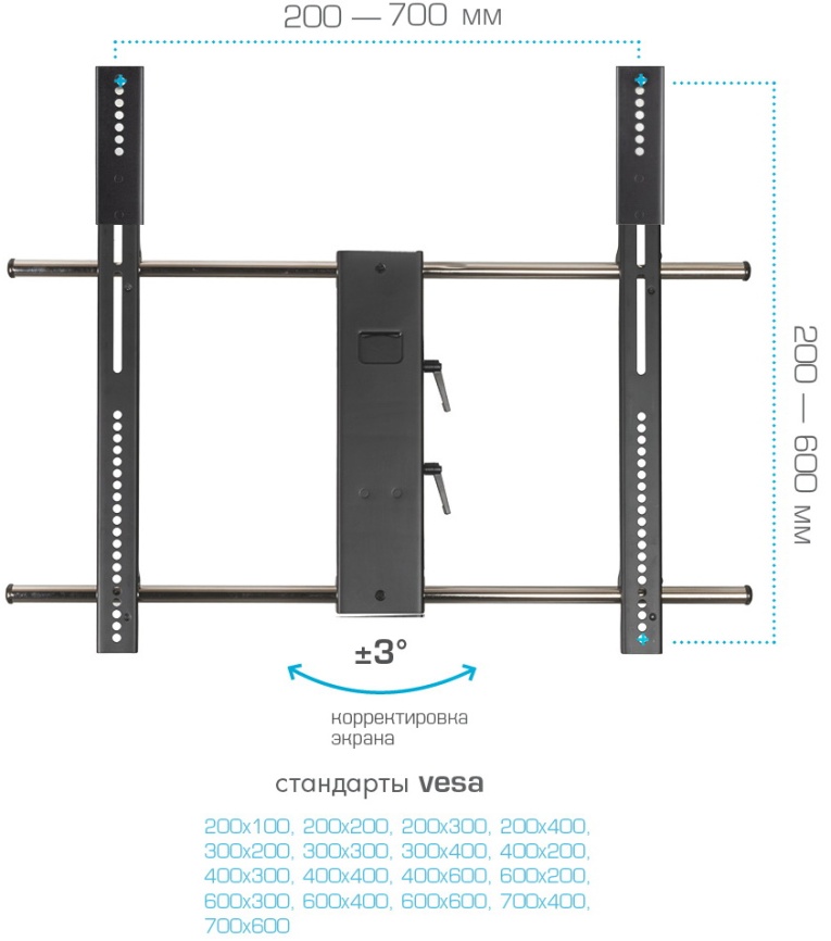 Кронштейн для LED/LCD телевизоров Kromax ATLANTIS-120 black фото 9