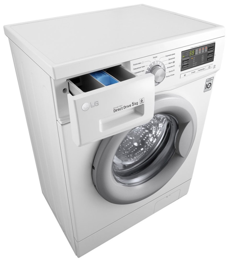 Стиральная машина LG F10B8LD7 5 кг, белый фото 3