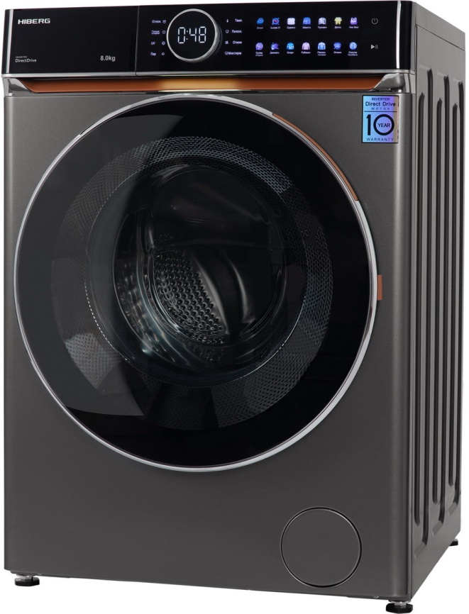 Стиральная машина Hiberg i-DDQ10 - 814 Sd 8 кг, темно-серый фото 6