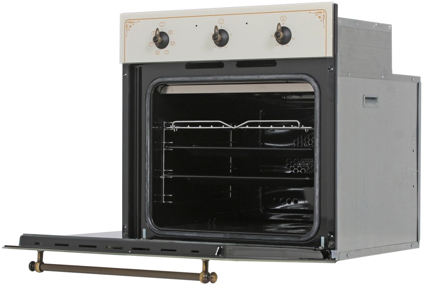Электрический духовой шкаф De luxe 6006.03 эшв - 037 59 см, 58 л гриль конвекция, топленое молоко фото 5