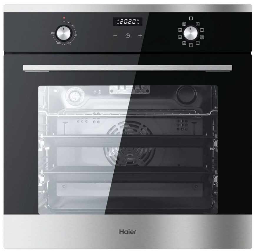 Электрический духовой шкаф Haier HOX-P09CGBX 59 см, 76 л, гриль и конвекция, черный фото 1